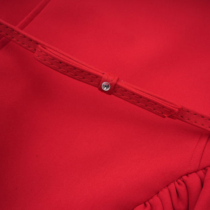 Brianna Red Crystal Embellished Mini Dress