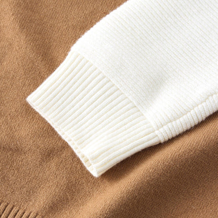Brown Boho Cotton Sweater for women with anti-wrinkle, anti-pilling, breathable, and anti-shrink properties