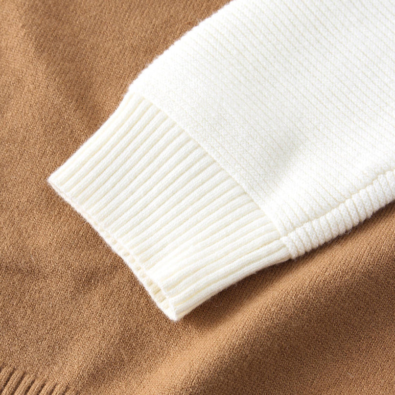 Brown Boho Cotton Sweater for women with anti-wrinkle, anti-pilling, breathable, and anti-shrink properties