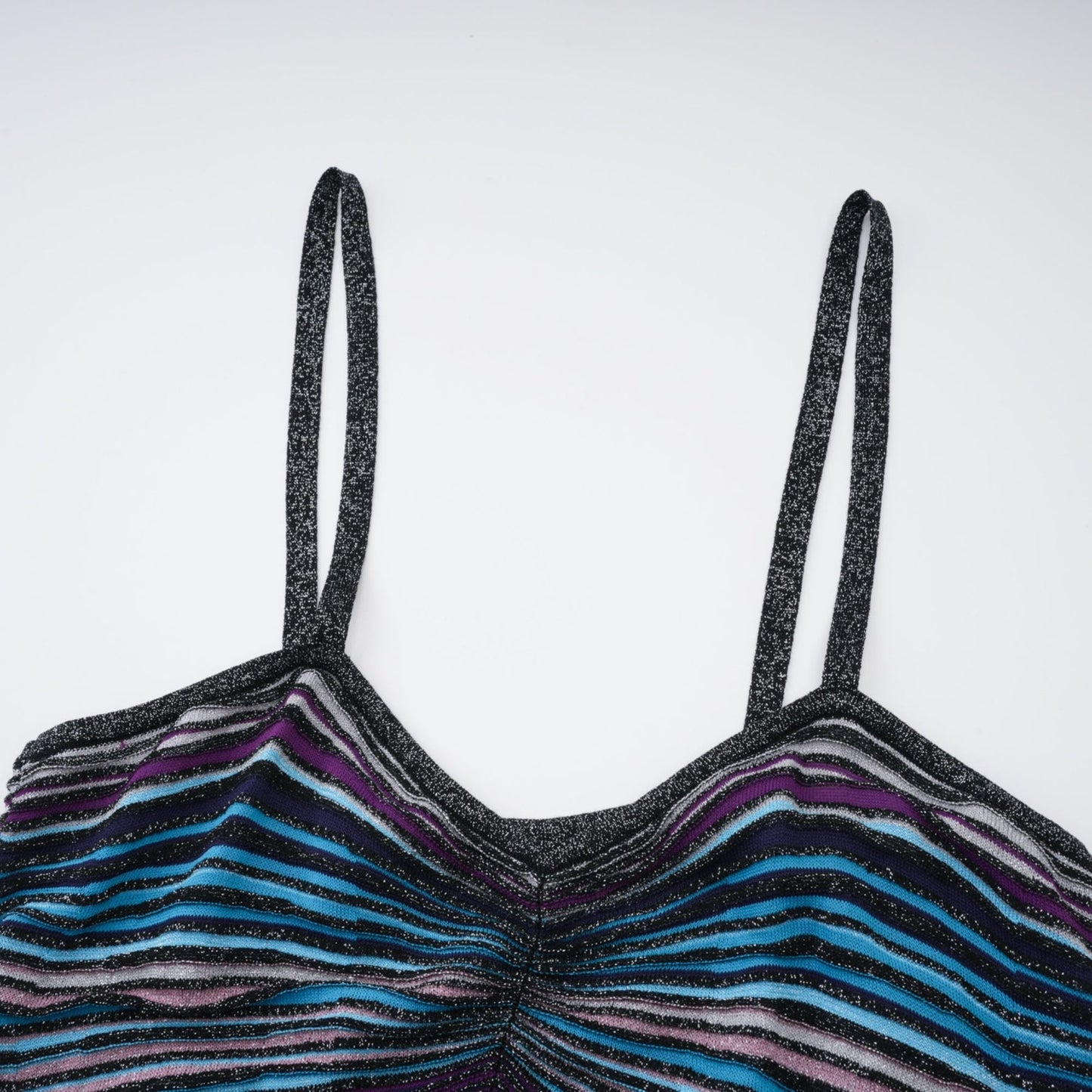 Bruyère Purple Sequin Striped Knit Maxi Dress