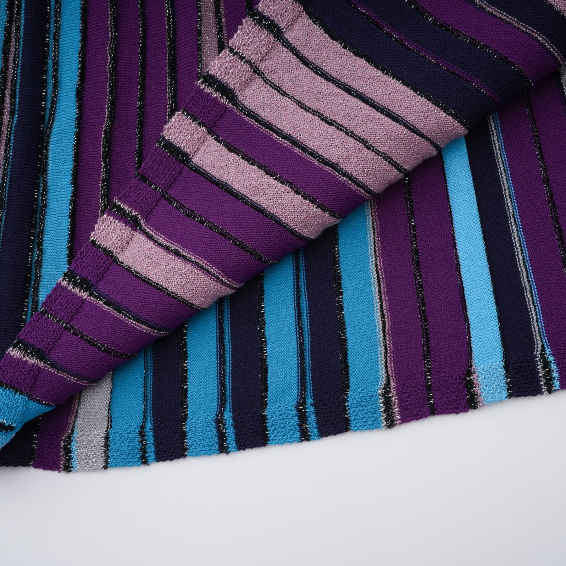 Bruyère Purple Sequin Striped Knit Maxi Dress