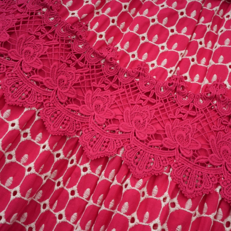 Caitlin Red Lace Maxi Dress