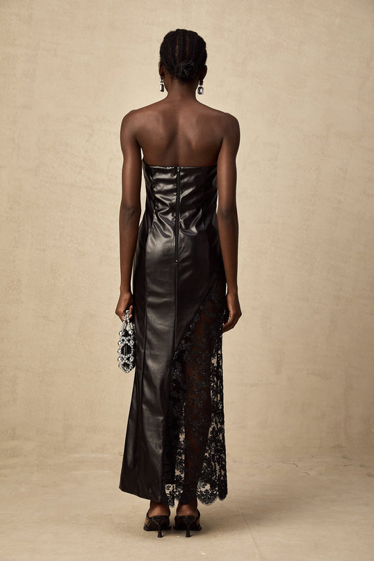 Caitlyn Black Lace Maxi Dress for Women