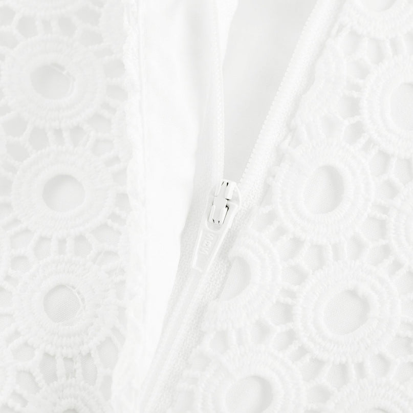 Calla fauxflower cutout blouse  shorts matching set