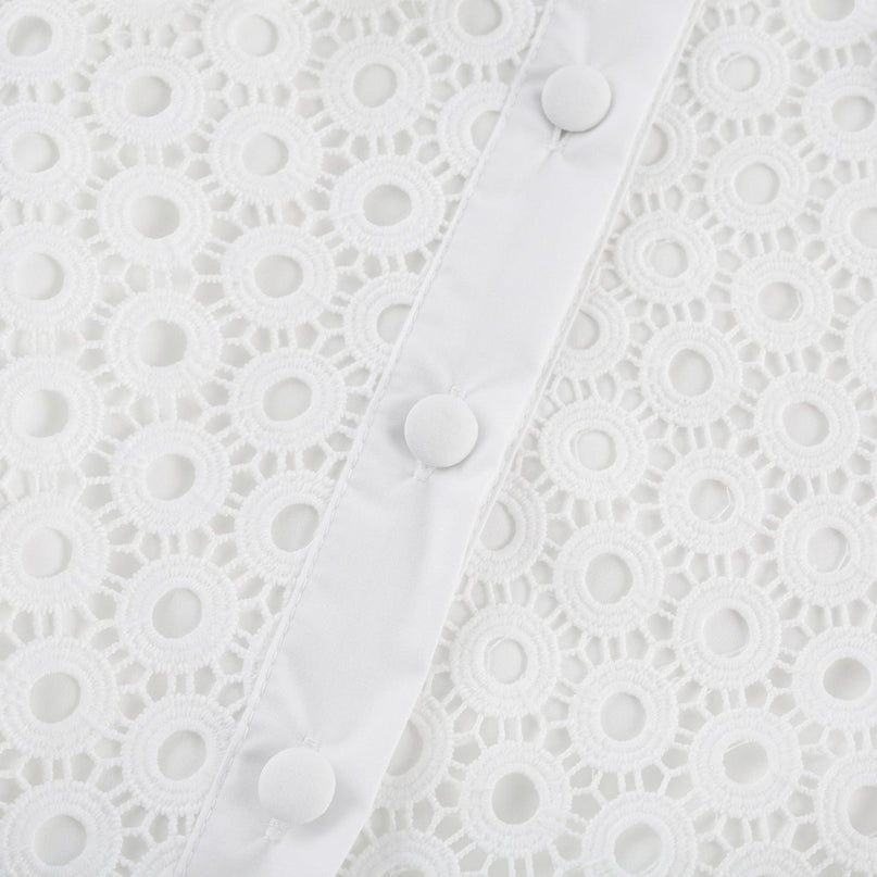 Calla fauxflower cutout blouse  shorts matching set