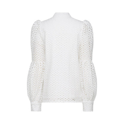 Calla fauxflower cutout blouse  shorts matching set