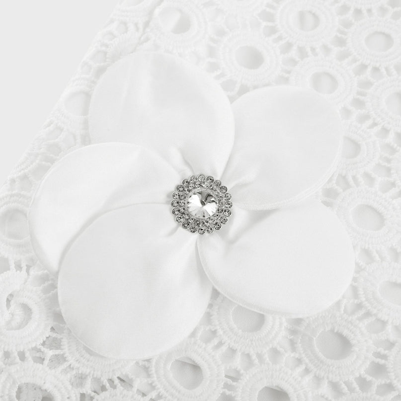 Calla fauxflower cutout blouse  shorts matching set