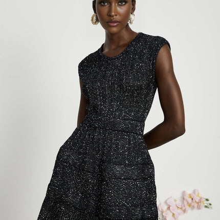 Callie Black Sequin Mini Dress