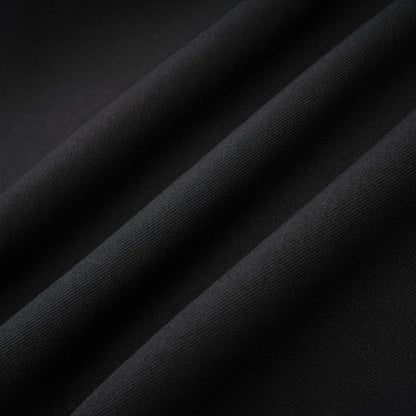 Camellia pleated black mini dress
