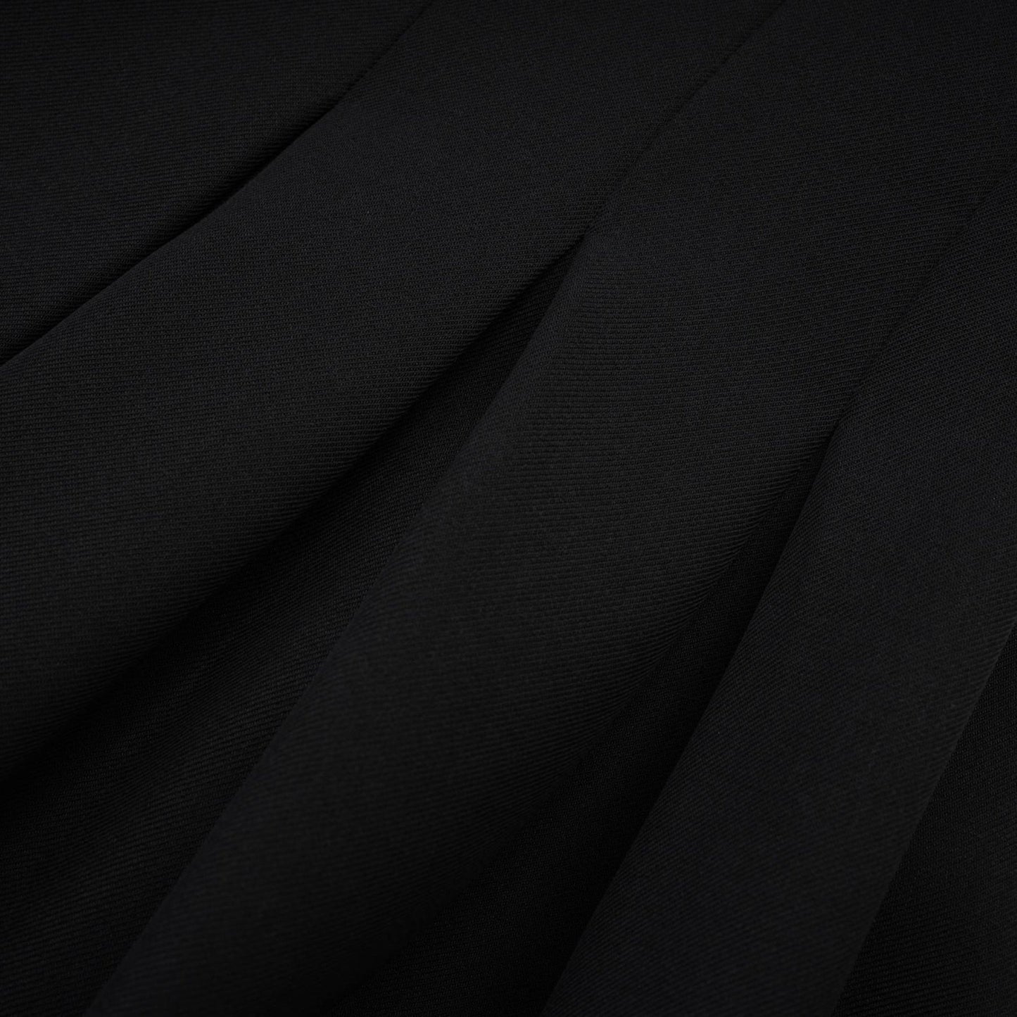 Camellia pleated black mini dress