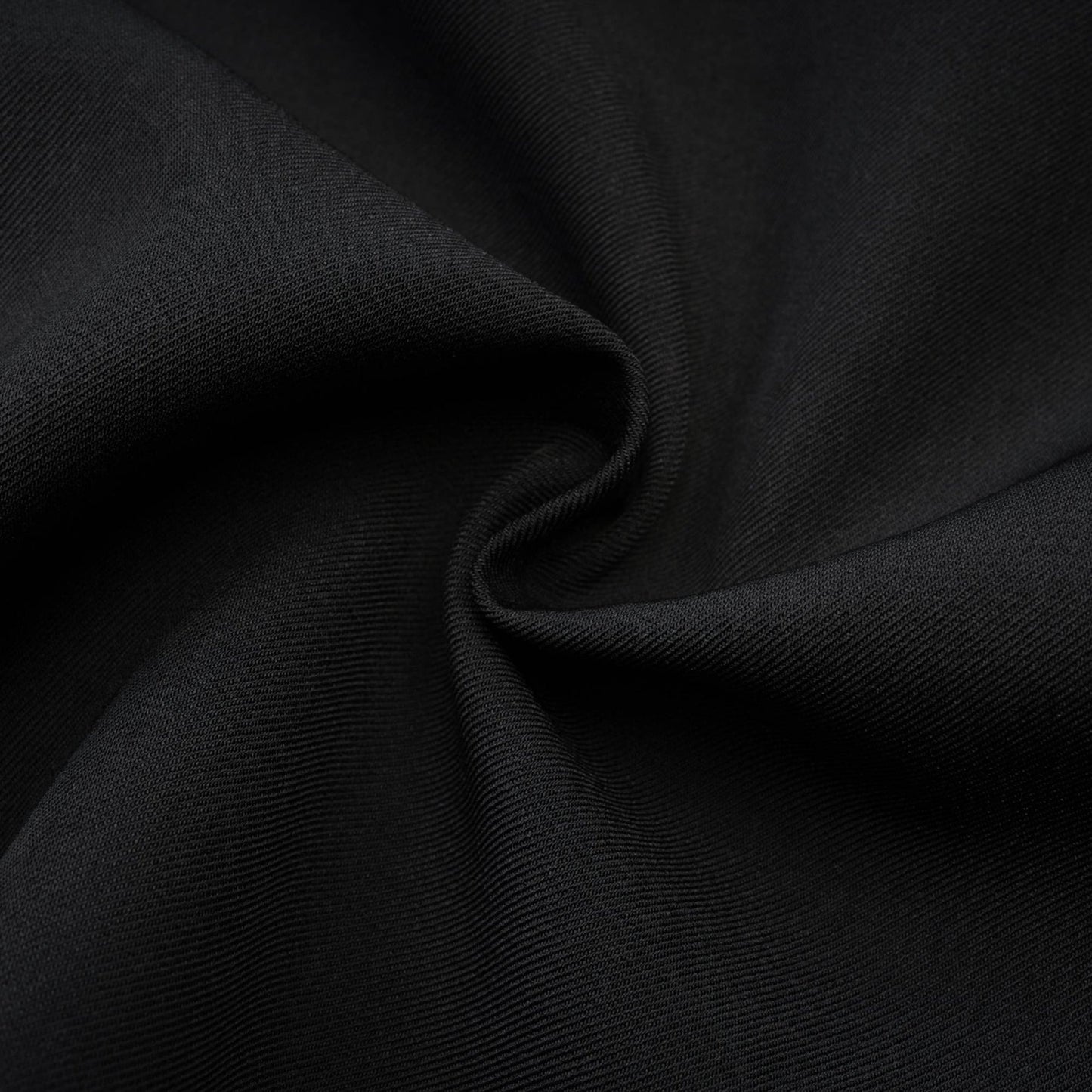 Camellia pleated black mini dress
