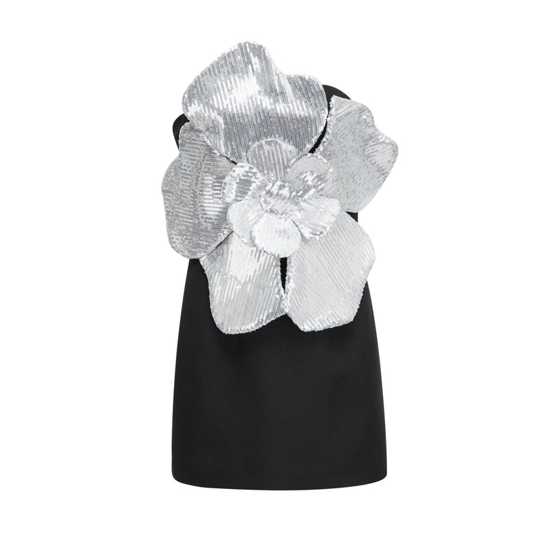 Camila Black Sequin Off-Shoulder Mini Dress