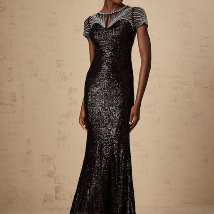 Camilla Black Sequined Maxi Dress