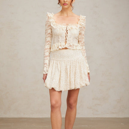 Camilla White Sequin Mini Dress