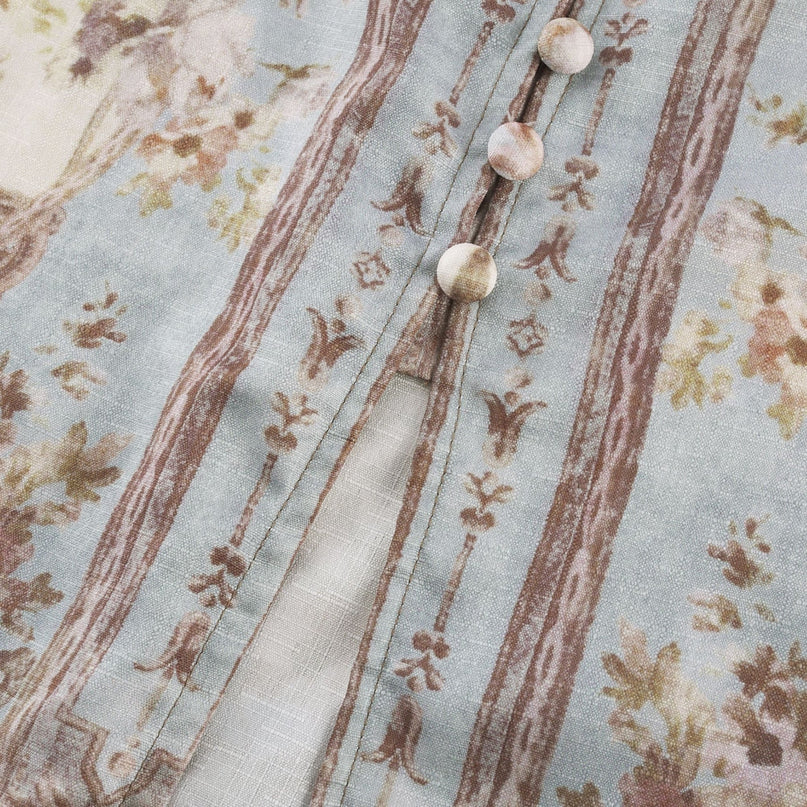 Camille floralprint longsleeve boho dress