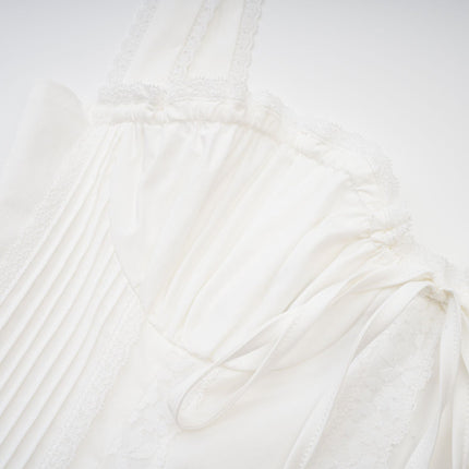 Camille White Bustier Mini Dress with Lace Detail