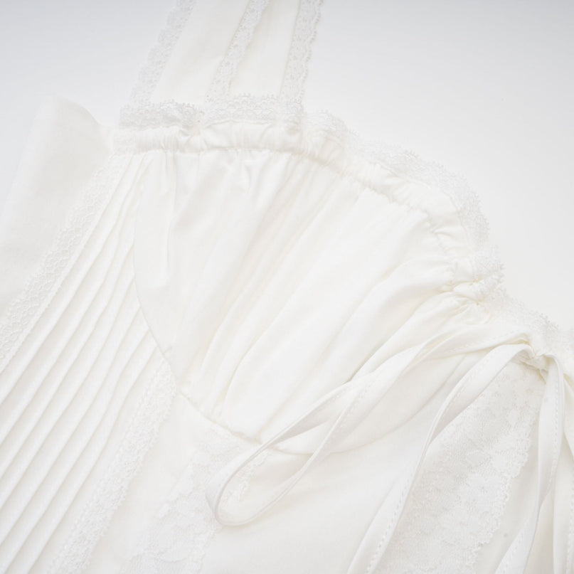 Camille White Bustier Mini Dress with Lace Detail