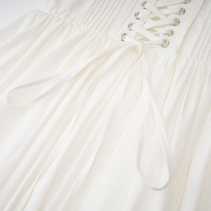 Camille White Bustier Mini Dress with Lace Detail