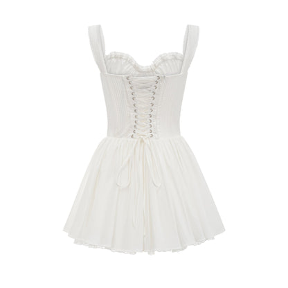 Camille white corset mini dress