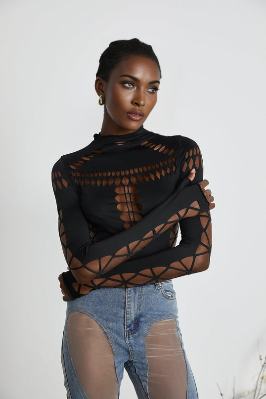 Capriana longsleeved cutout bodysuit