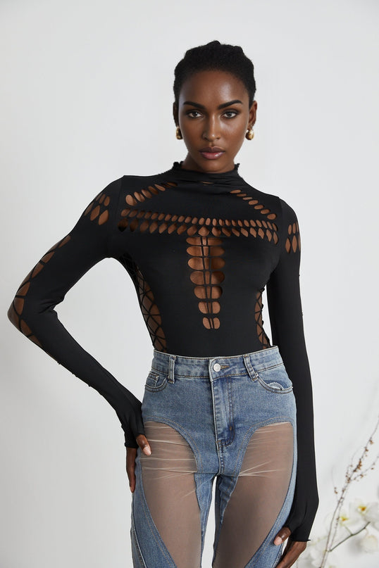 Capriana longsleeved cutout bodysuit