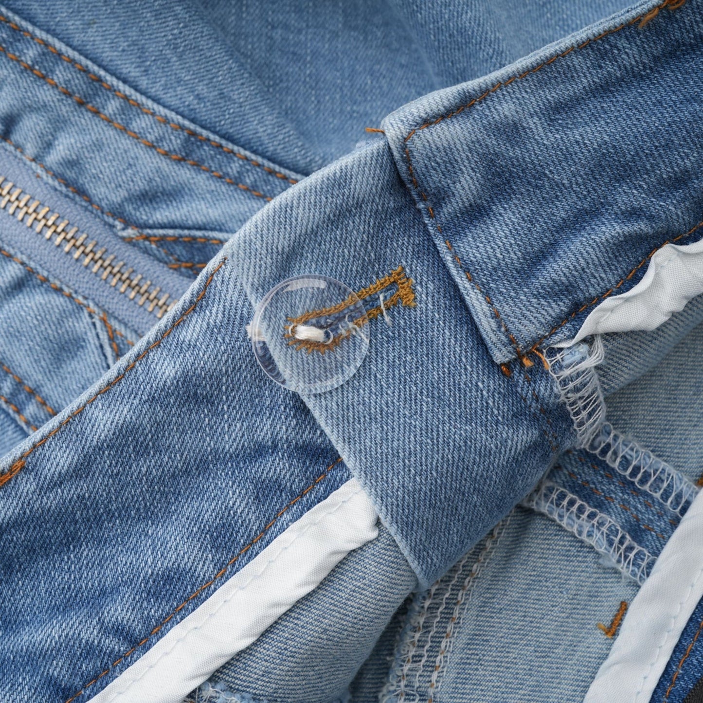 Capucine denim flouncehem skirt