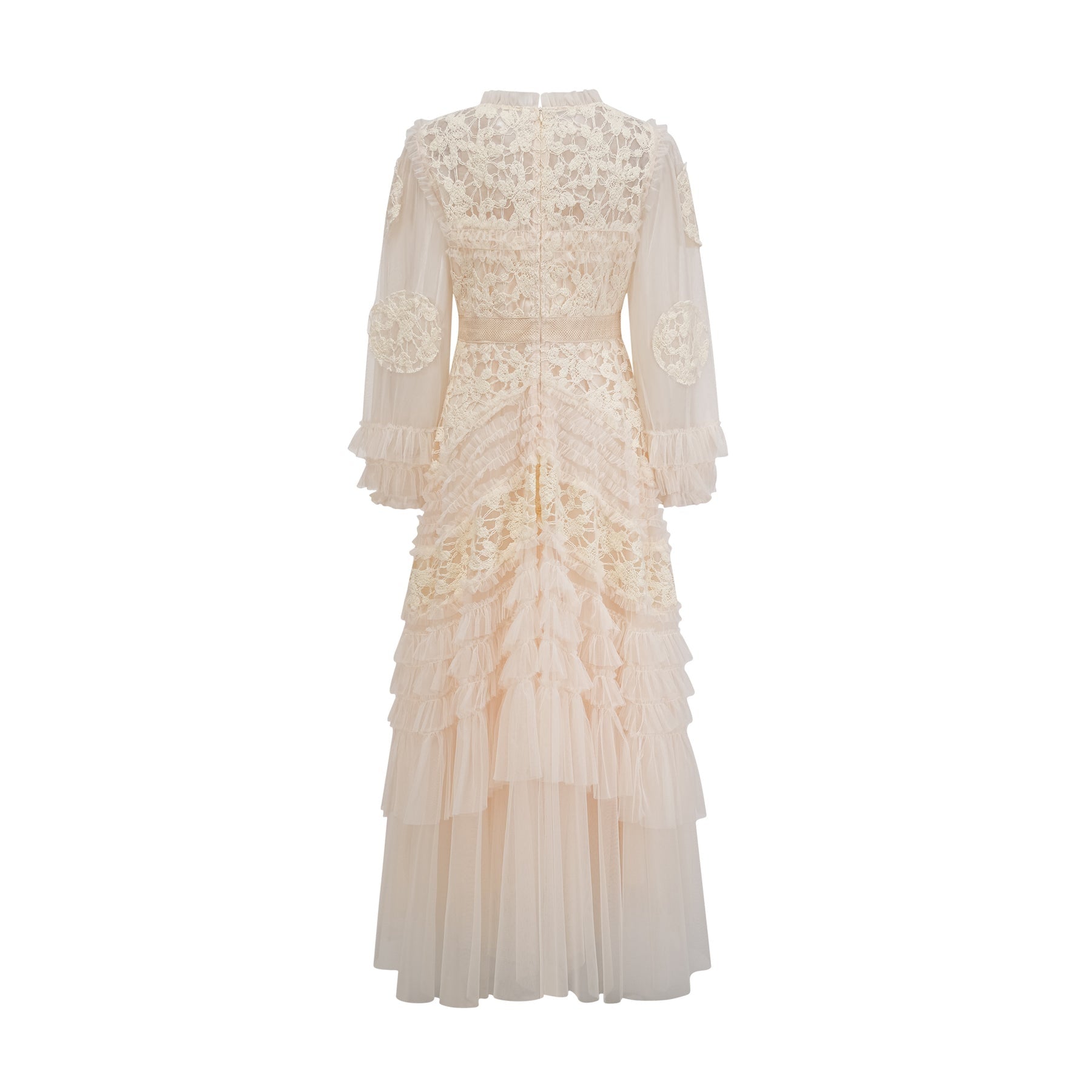 Capucine floralembroidered layered tulle maxi dress