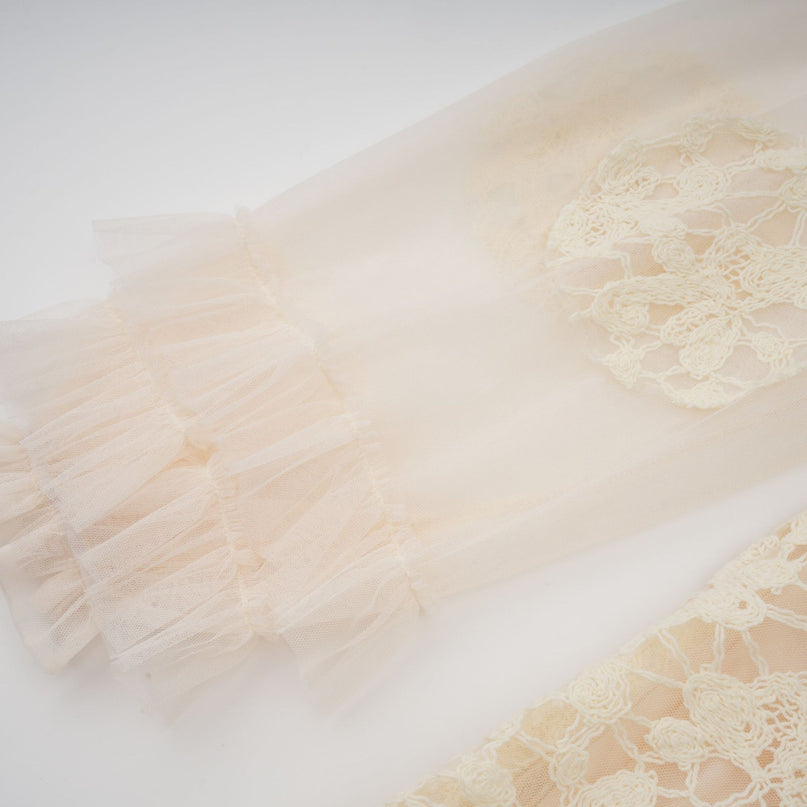 Capucine floralembroidered layered tulle maxi dress