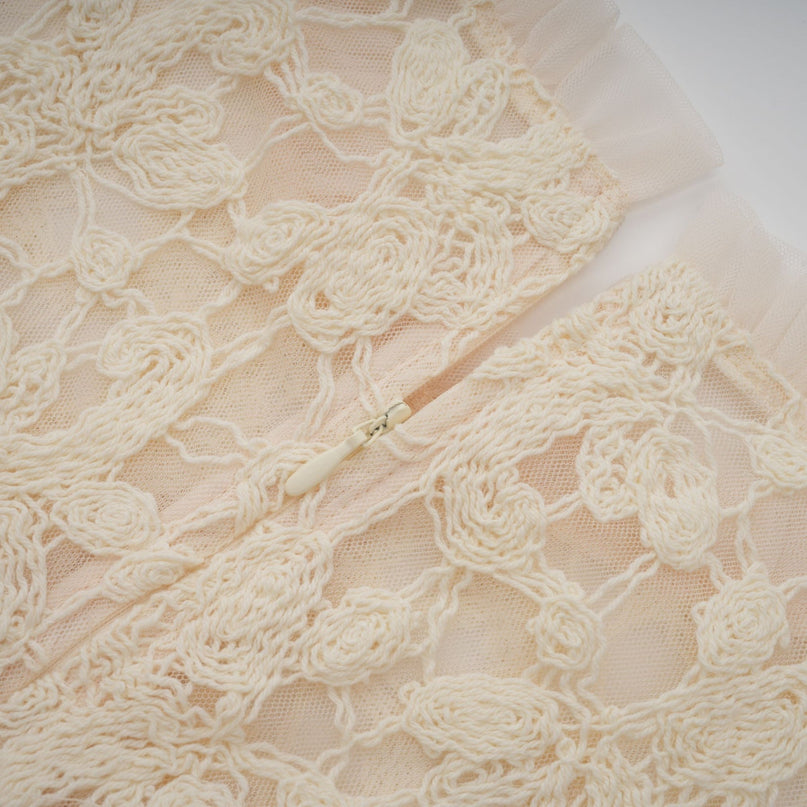 Capucine floralembroidered layered tulle maxi dress