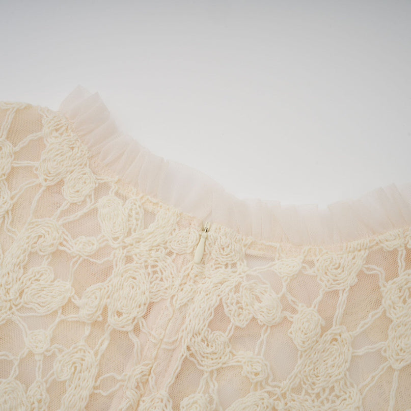 Capucine floralembroidered layered tulle maxi dress