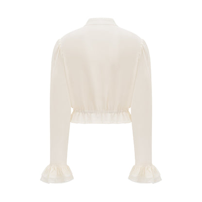 Capucine ruffle gathered top