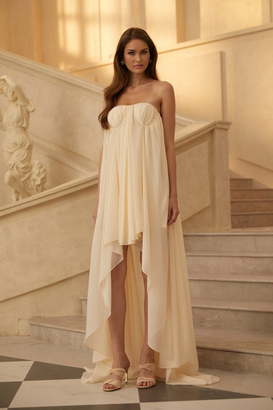 Carmela Midi Dress in Neutrals