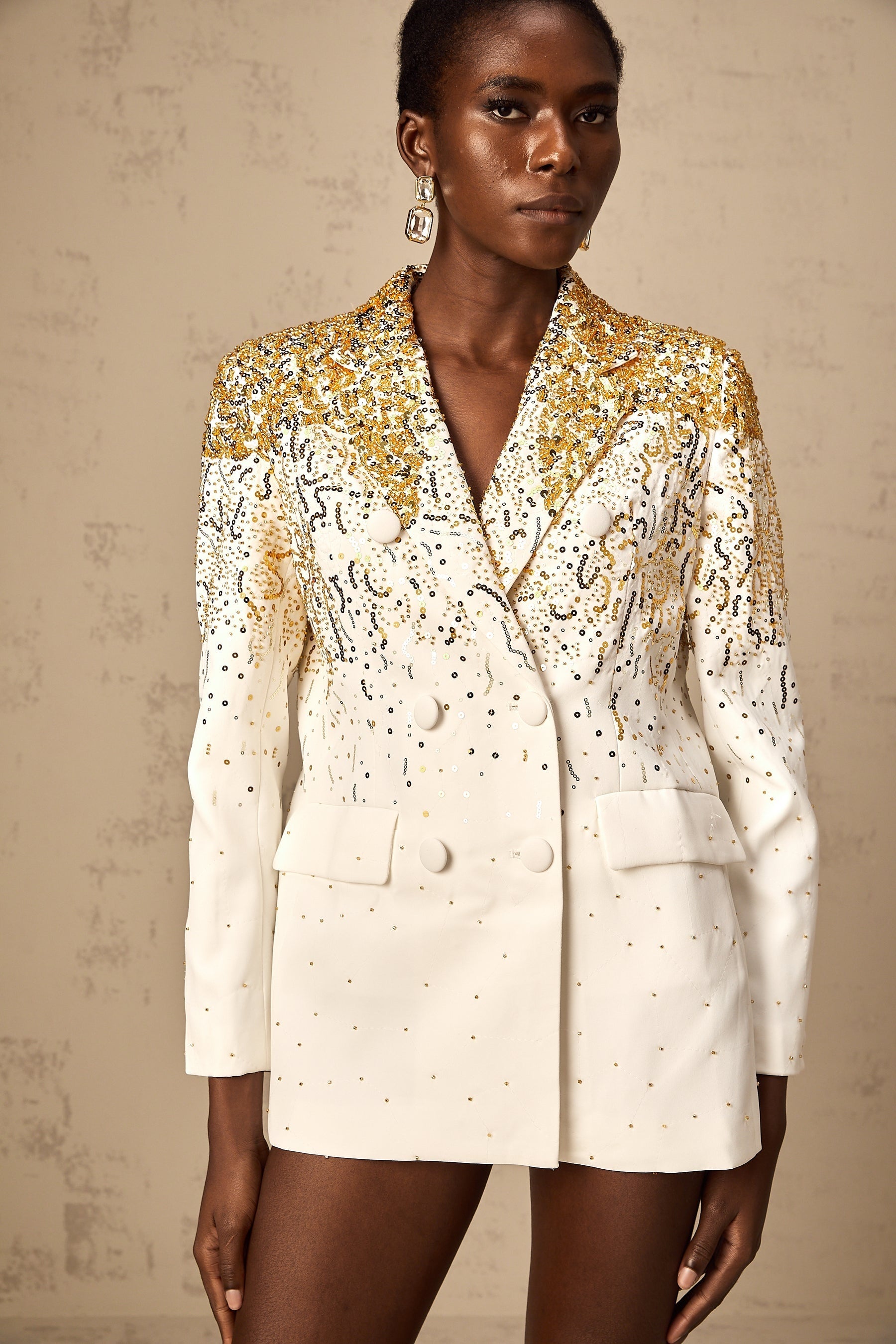 Carole sequinembellished doublebreasted blazer