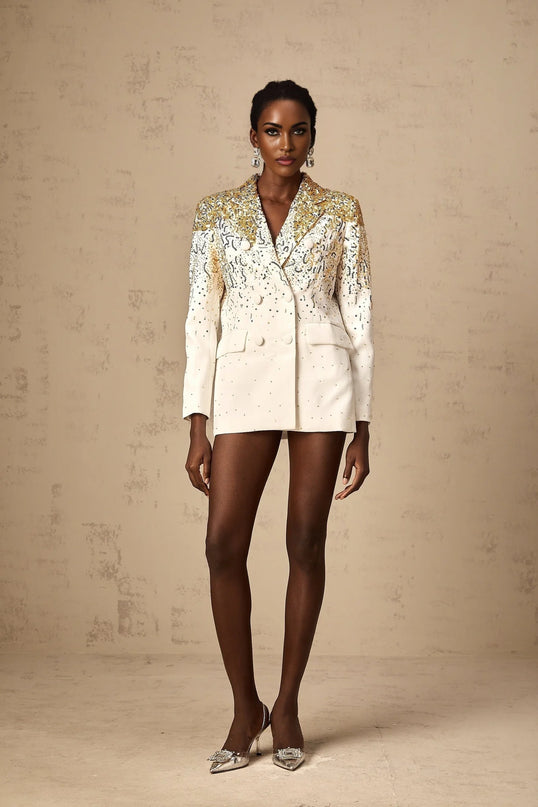 Carole sequinembellished doublebreasted blazer