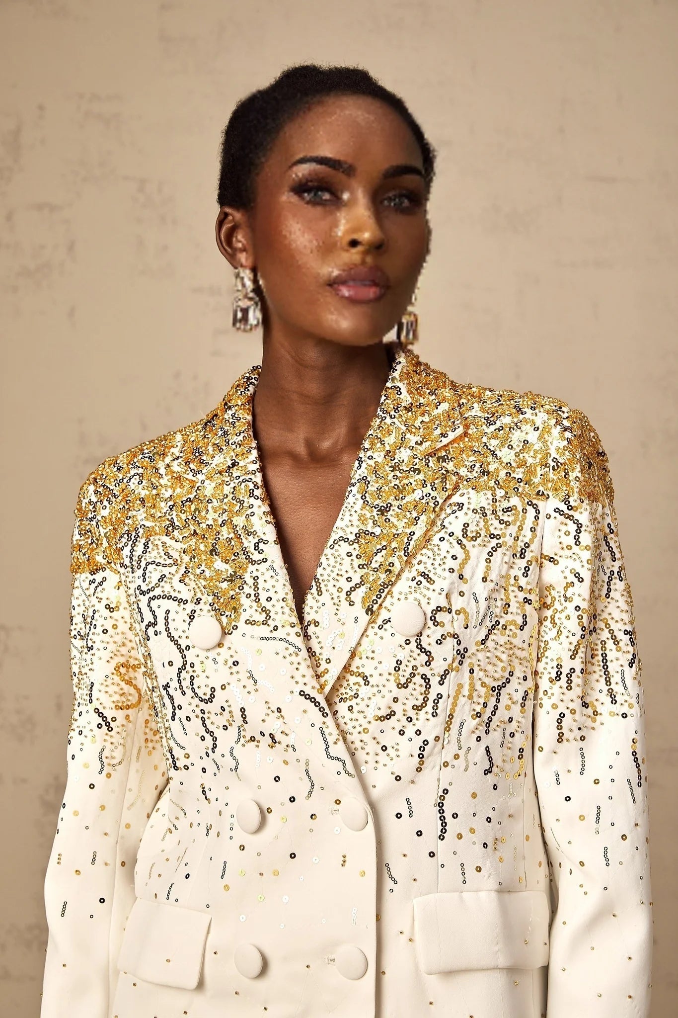 Carole sequinembellished doublebreasted blazer