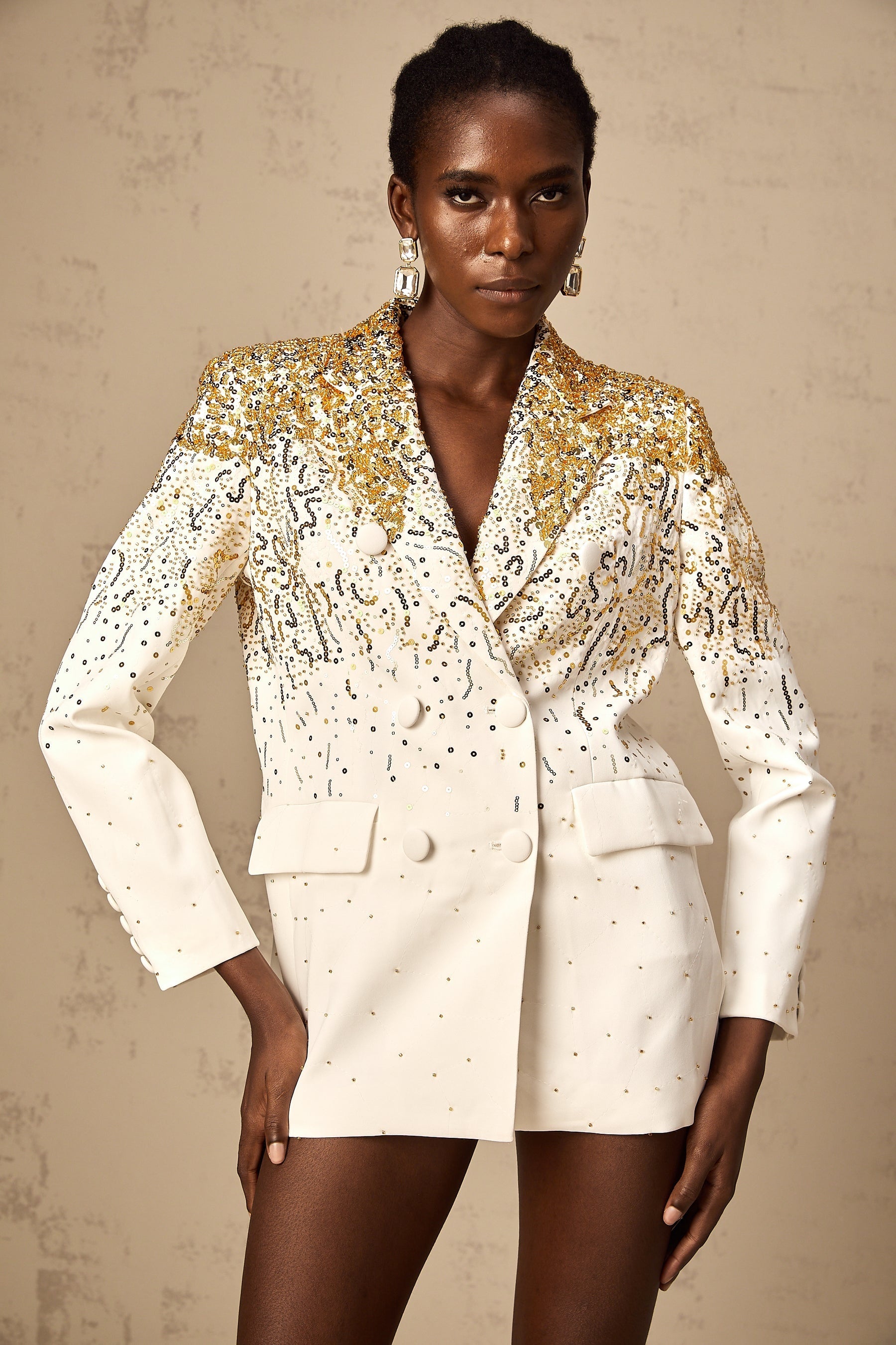 Carole sequinembellished doublebreasted blazer