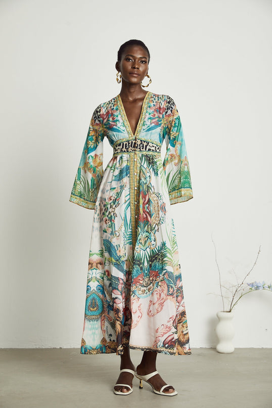 Cassandra graphicprint maxi dress