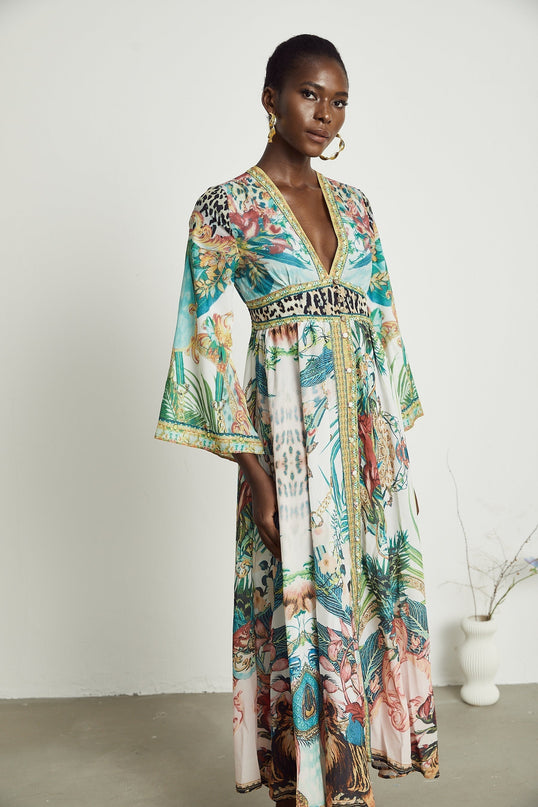 Cassandra graphicprint maxi dress