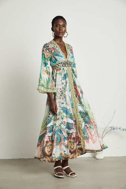 Cassandra graphicprint maxi dress