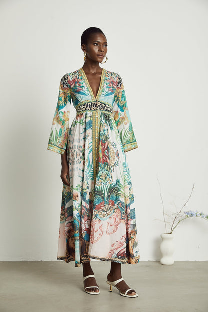 Cassandra graphicprint maxi dress