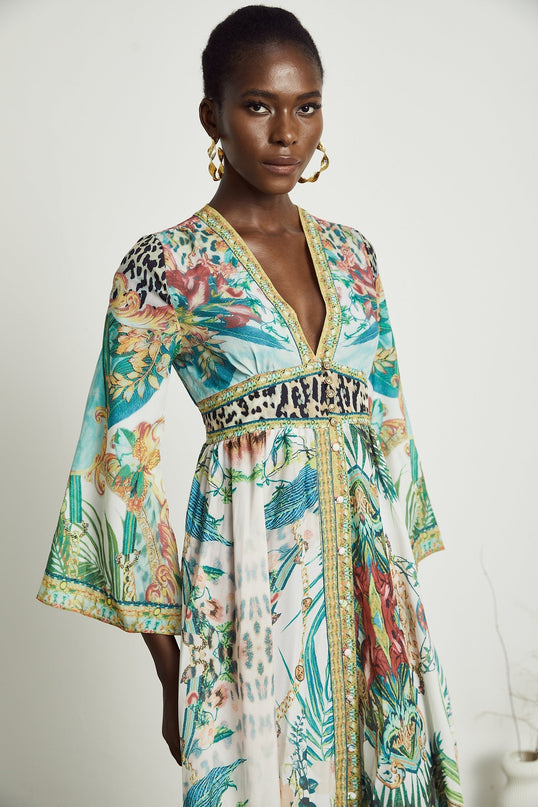 Cassandra graphicprint maxi dress