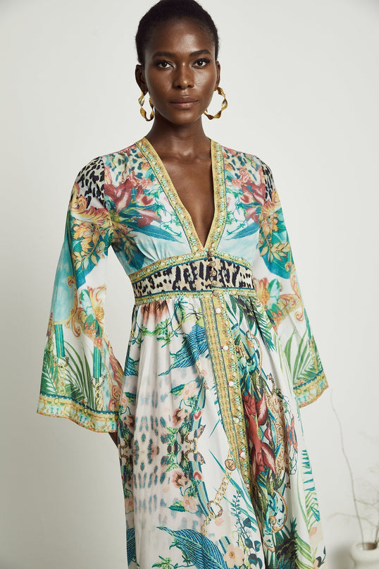 Cassandra graphicprint maxi dress