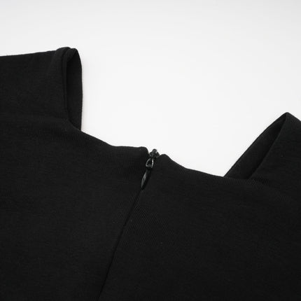 Cassidy Black Cut Out Top with Gold Hardware
