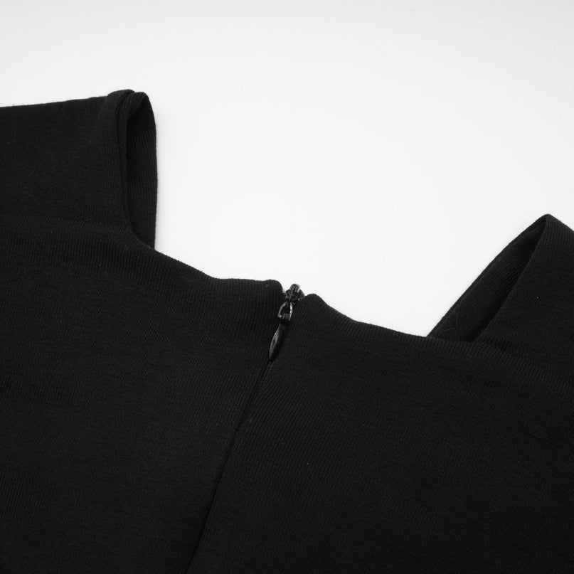 Cassidy Black Cut Out Top with Gold Hardware