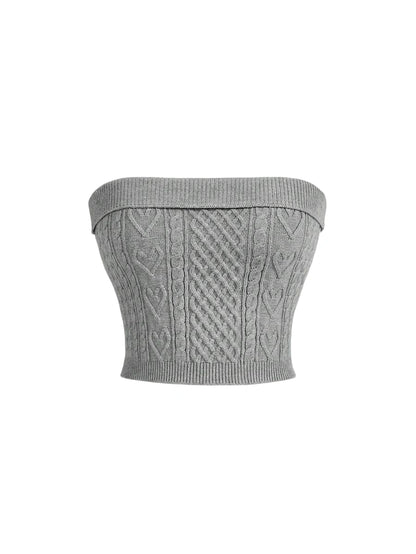 Casual Womens Knitted Strapless Top
