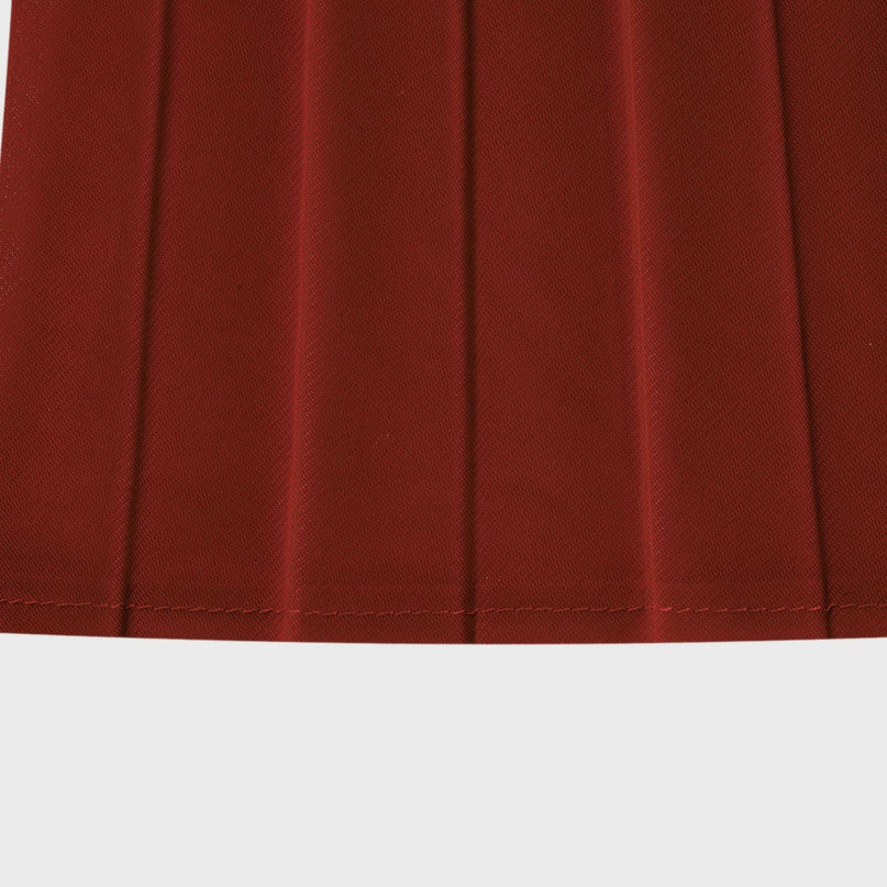 Caterina Red Pleated Bow Tie Top and Flounce Skirt Set