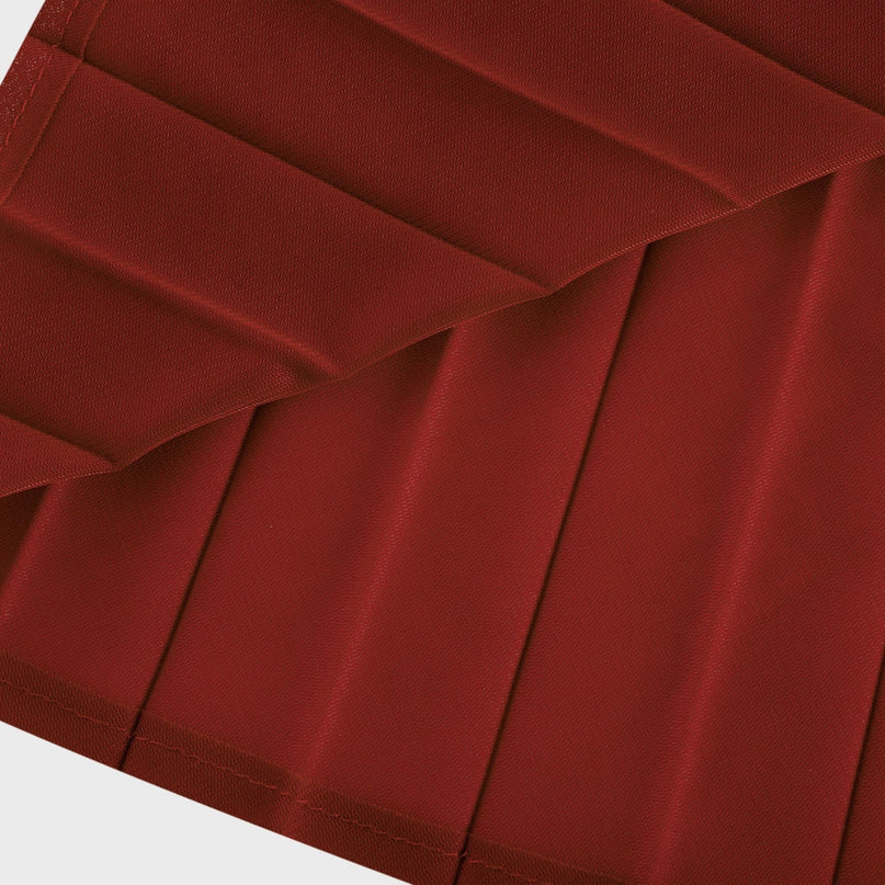 Caterina Red Pleated Bow Tie Top and Flounce Skirt Set