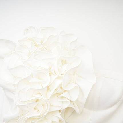 Caterina White Floral Applique Sleeveless Top