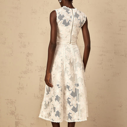 Caterinella White Embroidered Top Skirt Set
