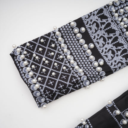 Catherine patternprint Vneck blazer dress